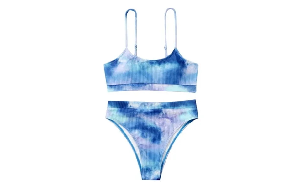 Ichuanyi Women Swimsuit Sexy Women Bikini Print Splicing Two-piece Swimwear Swimsuit Beachwear Set