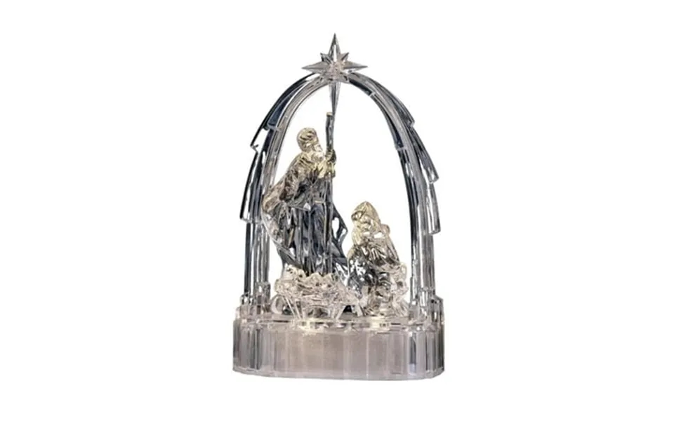 Icy Giftware Clear Acrylic Led Lighted Holy Family Christmas Figurine - 11