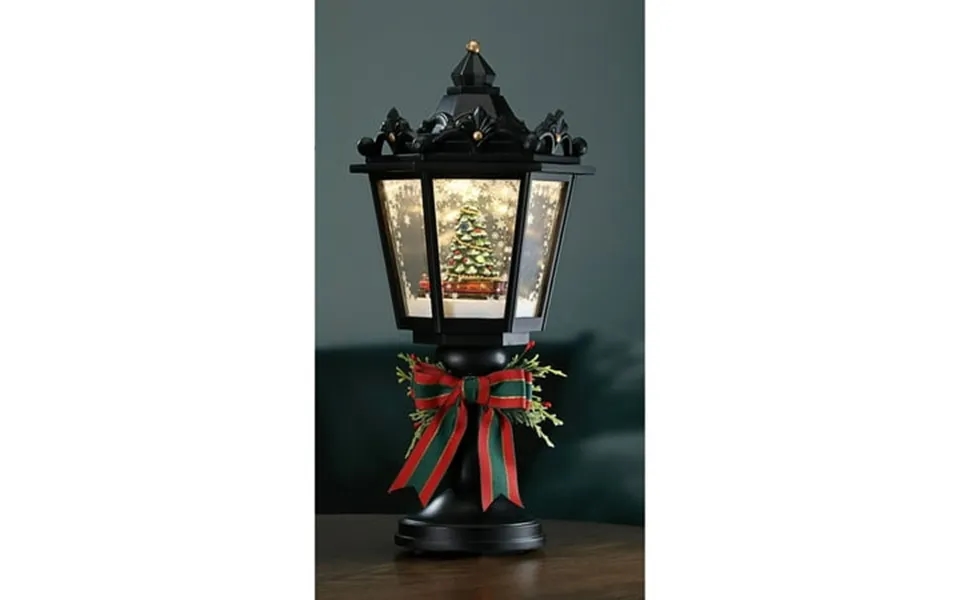 Icy Giftware Set Of 2 Black And Red Christmas Tree Street Lamp Decorations 12