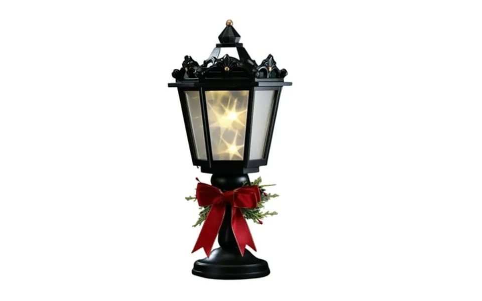 Icy Giftware Set Of 2 Led Lighted Black Rotating Star Street Lamp Christmas Decorations 12