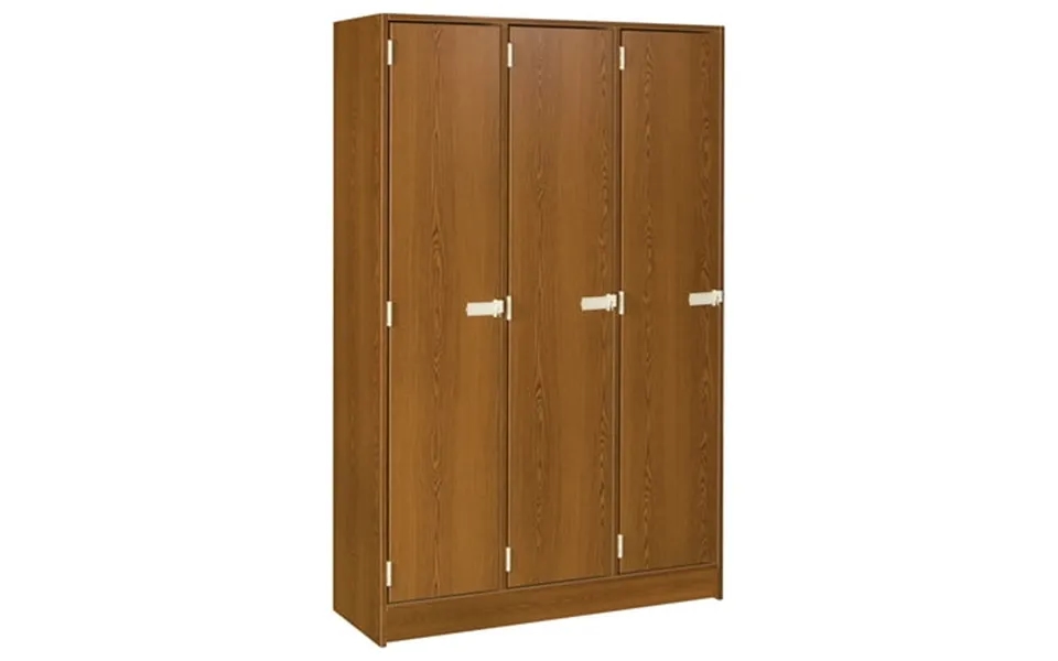 Id Systems Triple Locker Storage 72 High With Locking Doors And Upper & Lower Shelves-45 D X 18 W X 72 H