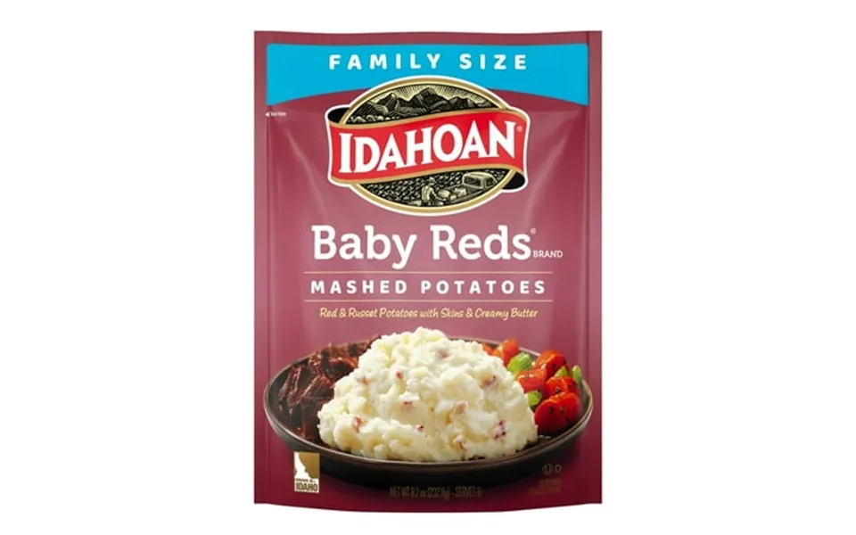 Idahoan Mashed Potatoes Baby Reds Family Size 8.2 Oz. Pack Of 24