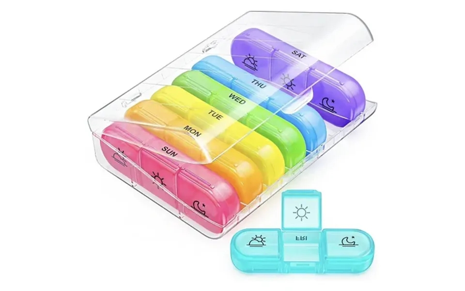 Idfine Weekly Pill Organizer 3 Times A Day Large 7 Day Pill Box 3 Times A Day With Separate Container Portable Pill Case