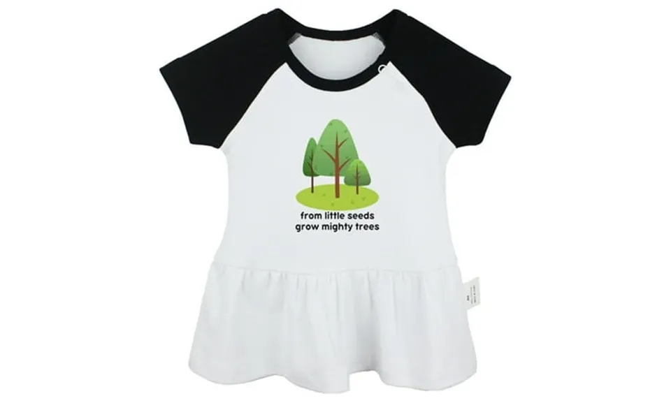 Idzn From Little Seeds Grow Mighty Trees Funny Dresses For Baby Newborn Babies Skirts Infant Princess Dress 0-24m Kids G