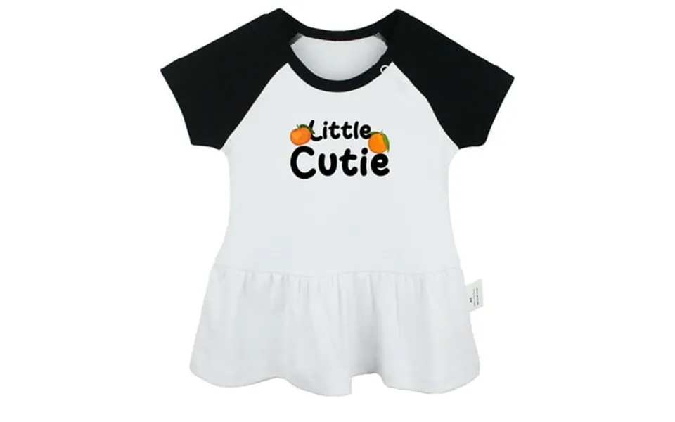 Idzn Little Cutie Orange Pattern Dresses For Baby Newborn Babies Skirts Infant Princess Dress 0-24m Kids Graphic Clothes