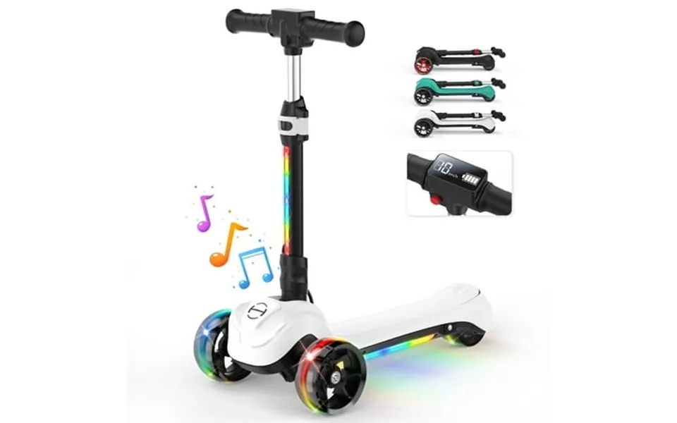 Ihoverboard B2 Electric Scooter For Kids Ages 3 Led Light-up Wheels And Pedal 100w Motor Foldable And Height Aadjustable