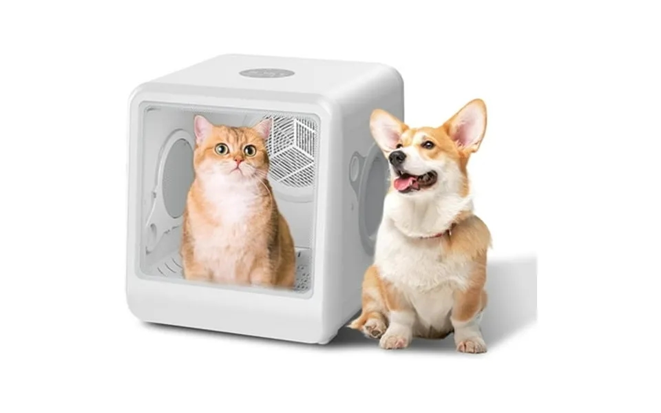 Imerelez Pet Dryer Room Auto Cool Hot Wind 3-speed 65l Capacity For Cats Dogs Cream White Polypropylene Timer 5-120 Mins