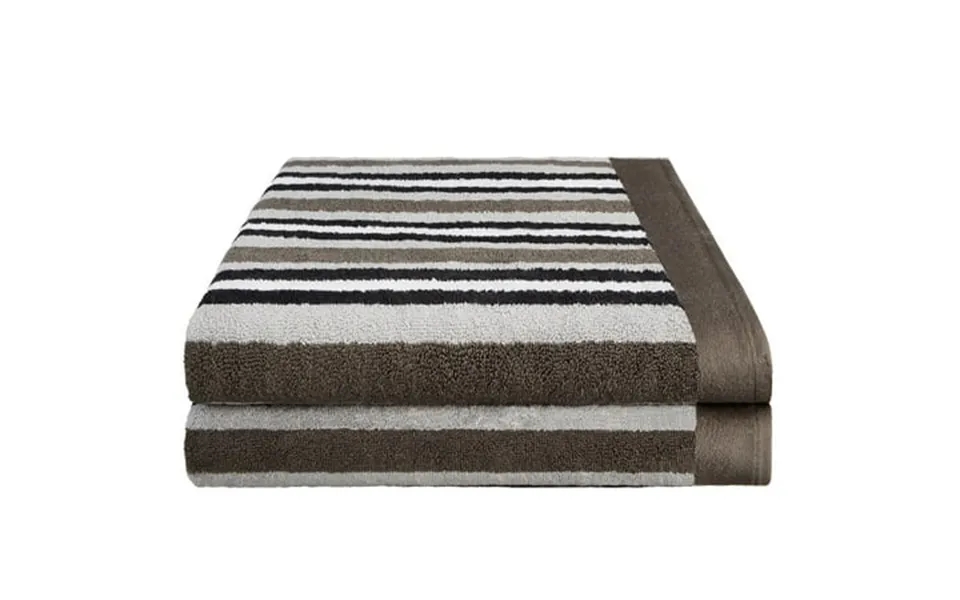 Impressions Tiana Striped Combed Cotton 2-piece Bath Sheet Set