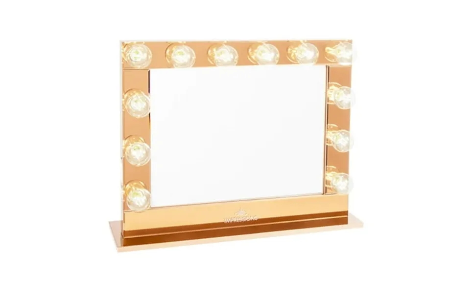Impressions Vanity Hollywood Reflection Plus Vanity Makeup Mirror With Lights Rose Gold