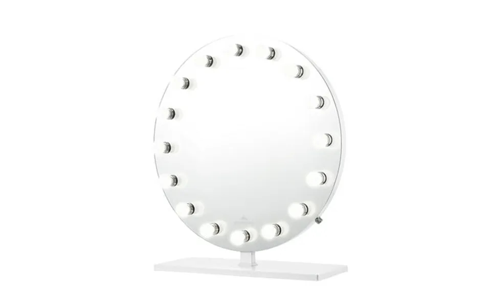 Impressions Vanity Monarch Plus Hollywood Desk Mirror With Lights Tabletop Makeup Mirror White