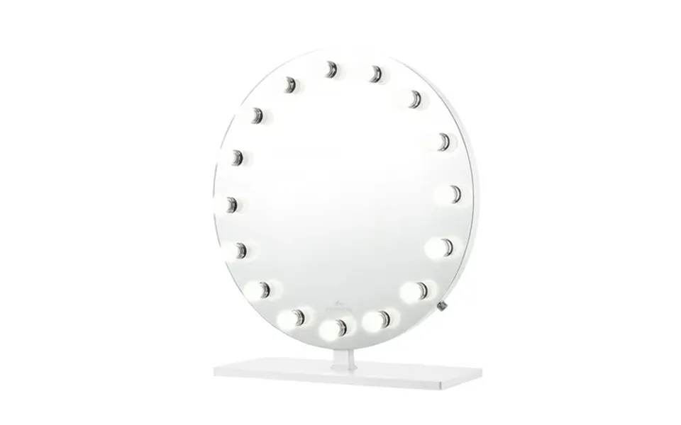 Impressions Vanity Monarch Plus Hollywood Desk Mirror With Lights Tabletop Makeup Mirror White