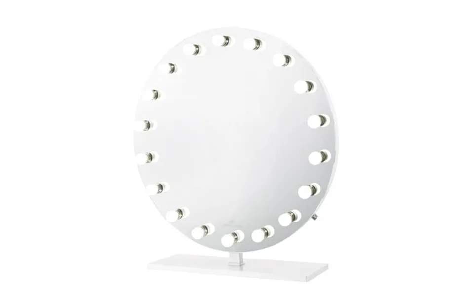 Impressions Vanity Monarch Pro Hollywood Vanity Mirror With Led Globe Bulbs For Makeup Desk White