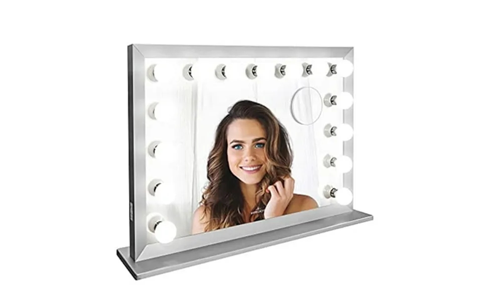 Impressions Vanity Starlight Pro Led Makeup Mirror With Lights And Detachable Base Silver