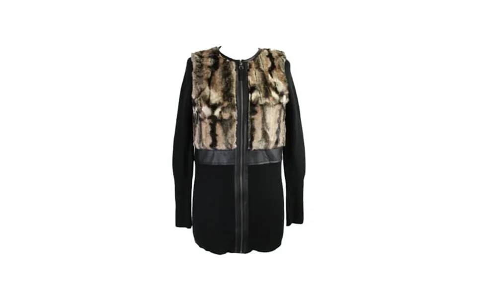 Inc International Concepts Womens Lack Combo Faux-fur-inset Sweater Coat S