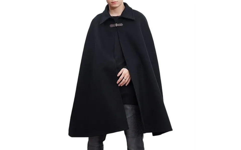 Incerun Men S Punk Shawl Poncho Cloak Jacket Fleece Cape Long Coat Kaftan Outwear