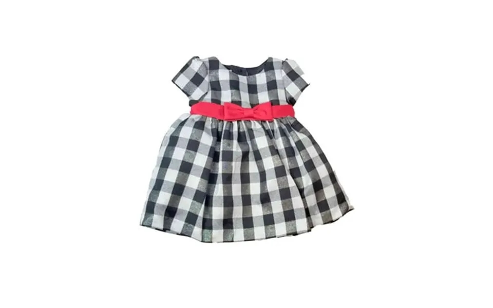 Infant Baby Girls Black Silver Red Sparkle Christmas Holiday Party Dress 3-6m