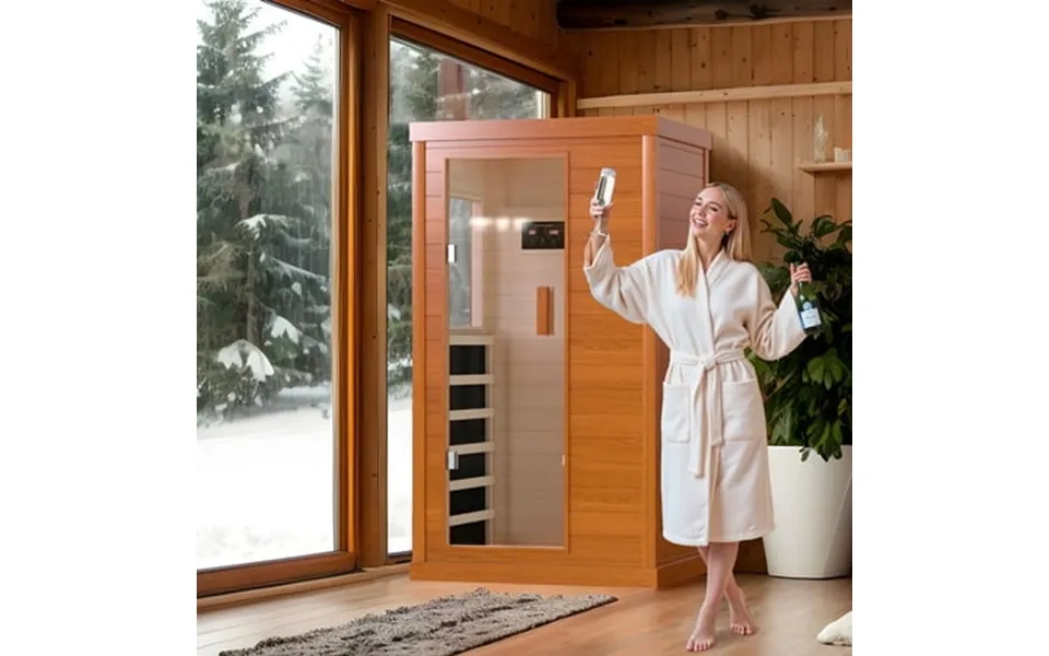 Infrared Sauna With Bluetooth Music Player Home Sauna With Ambient Light And Sole Control Indoor Sauna With Top Socket B