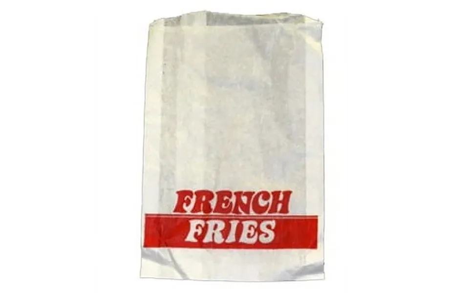 Inno-pak Grease Resistant French Fry Bag White Red 3.5 Length X 4