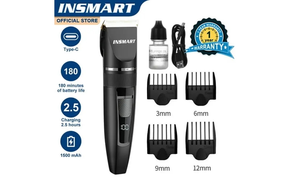 Insmart Hair Clippers Cordless Beard Trimmer For Men Lcd Display Hair Clippers And Trimmer Sets Haircut Beauty Kit For M