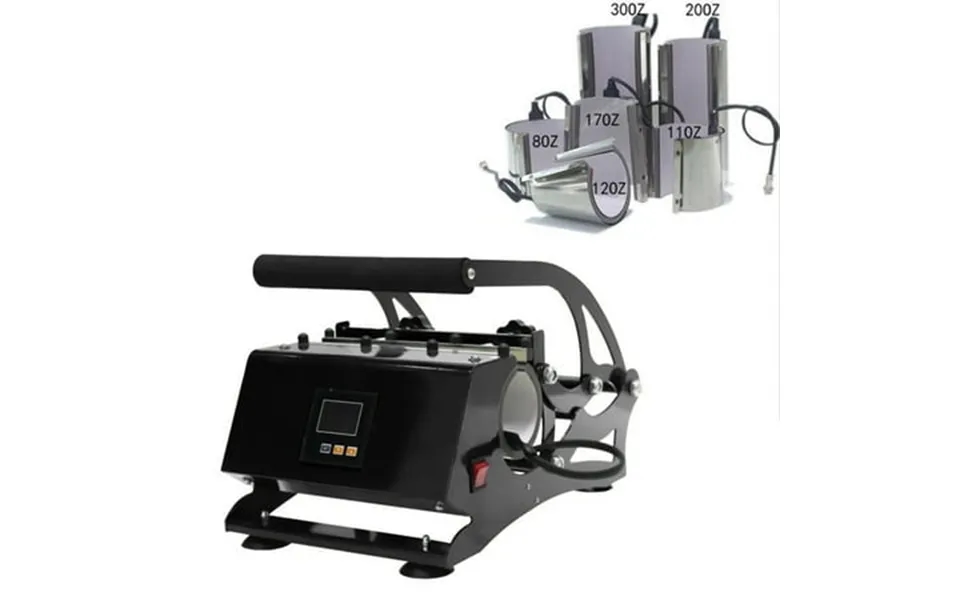 Intbuying 6in1 Mug Heat Press Machine With 8oz 11oz 12oz 17oz 20oz 30oz Clamp