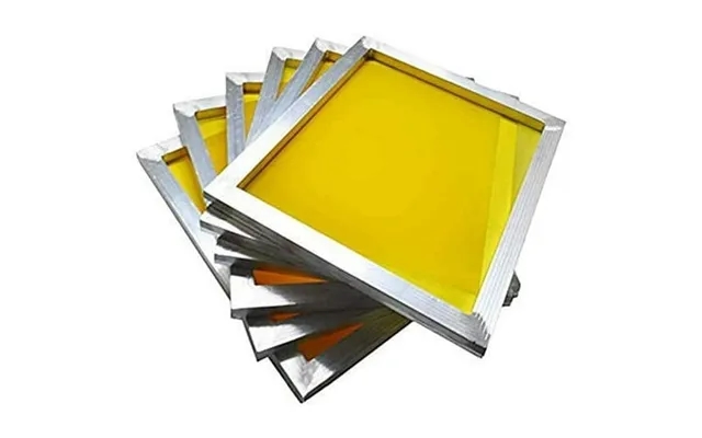 Intbuying 6pcs 8 *10 Aluminum Pre-stretched Silk Screen Printing Frame With 305 Mesh 120t Yellow Diy product image