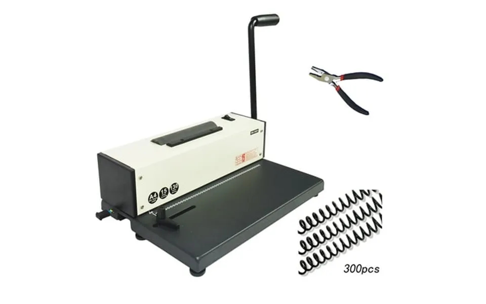 Intbuying Electric Spiral Coil Binding Machine Binder With Spiral Cutter And 300pcs Plastic Spiral Coil Supply Kit