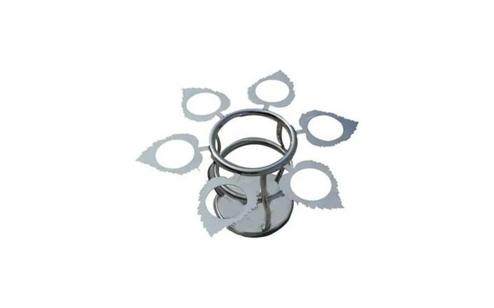 Intbuying Six Leaves Fruit Plate Basket Chrome Fruit Bowl Cake Stand For Wedding Home Party