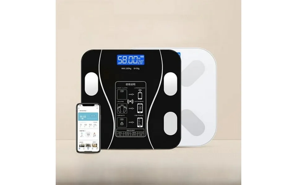 Intelligent Electronic Scale Body Fat Scale Household Small Body Weighing Wholesale Body Fat Weighing-fan Shaped White