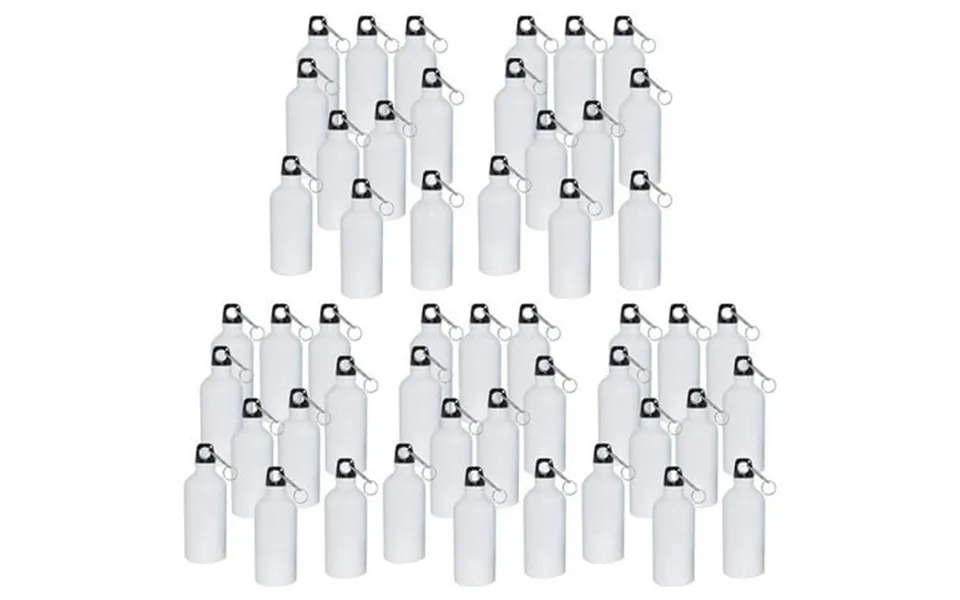 Intsupermai 50pcs Sublimation Blank Aluminum Water Bottle White 20oz