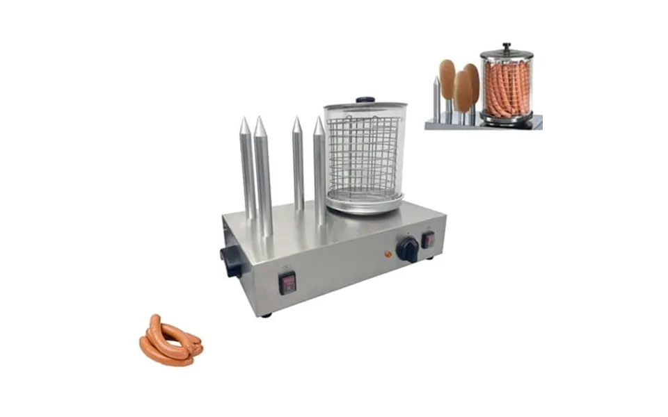 Intsupermai Automatic Sausage Grill Machine Electric Hot Dog Maker Silver