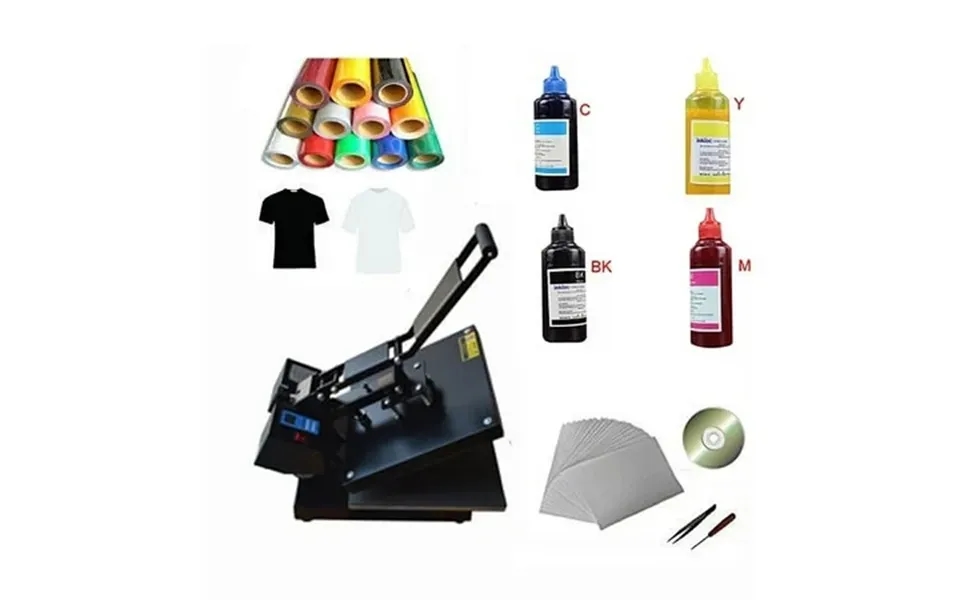 Intsupermai Flat Heat Press Machine Paper T-shirts Vinyl Cut Cd