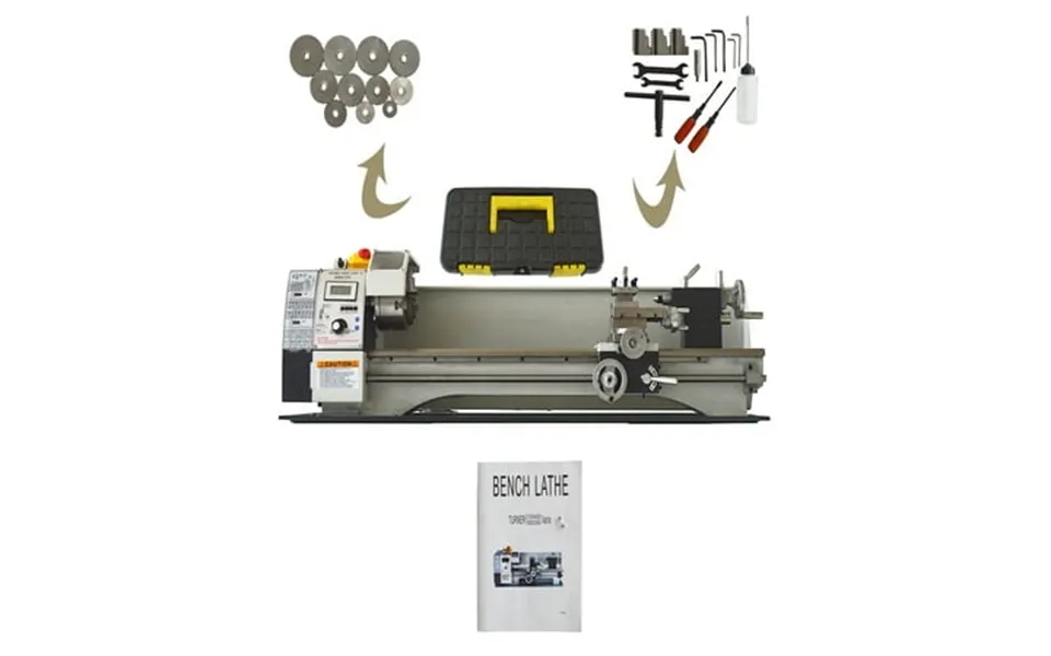 Intsupermai Inch Precision Metal Bench Lathe 8 X24 Multifunctional Bench Lathe