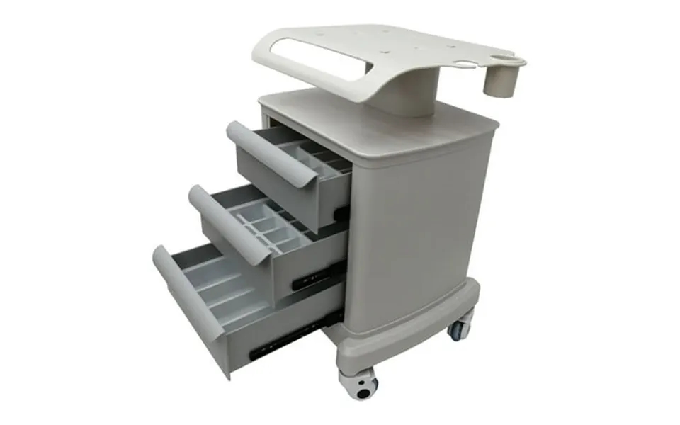 Intsupermai Plastic Mobile Trolley Cart Gray With Seperate Grid