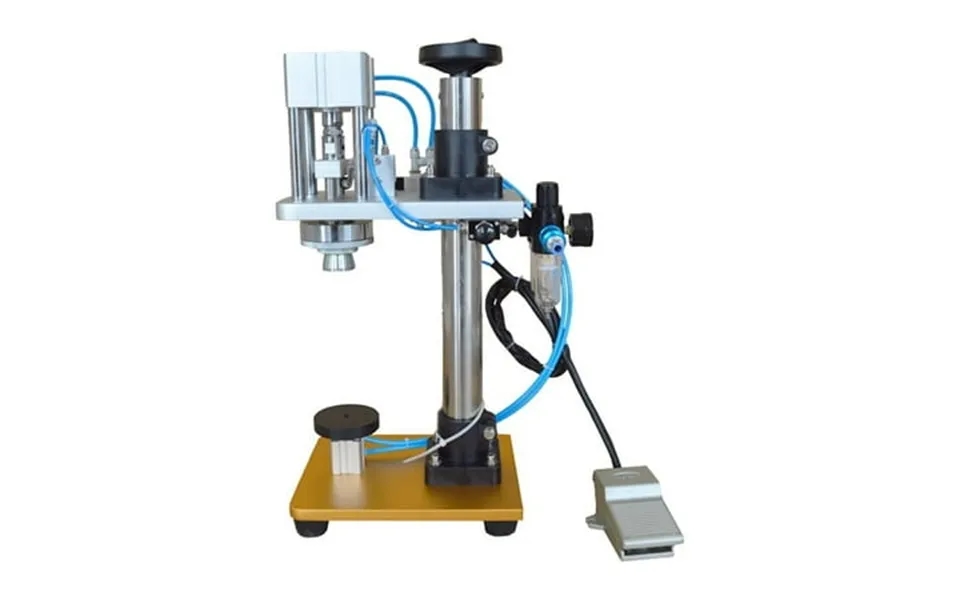 Intsupermai Pneumatic Crimping Machine Perfume Crimper Capper Metal Cap Press Bottle Sealing Machine