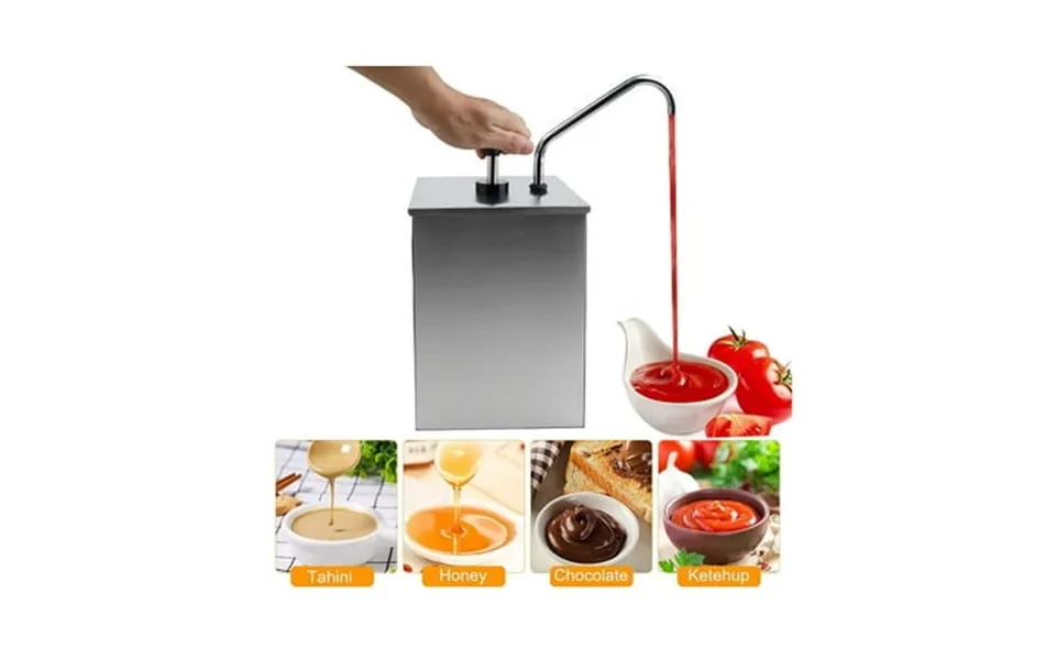 Intsupermai Sauce Jam Dispenser Pump Squeeze Condiment Dispensing Stainless Steel