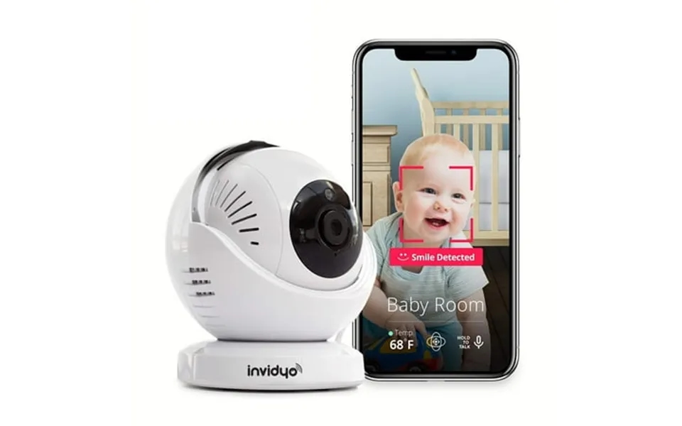Invidyo Fhd 1080p Pan And Tilt Video Baby Monitor - White