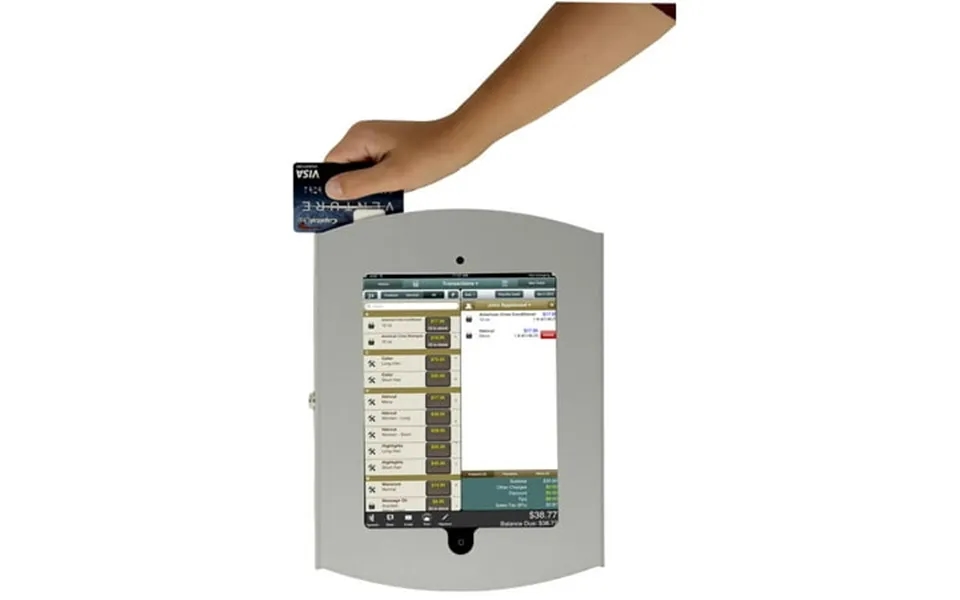 Ipad Pos Kiosk Wall Mount Credit Card Bracket For Ipad 2-4 And Air Hardware Included Silver Steel Ipd135wmsvh