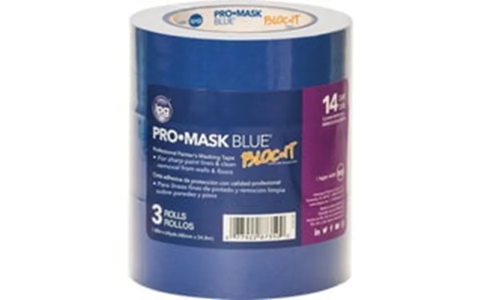 Ipg Promask Blue 1.88 In. X 60 Yd. Bloc-it Masking Tape 3-pack 87350-3p