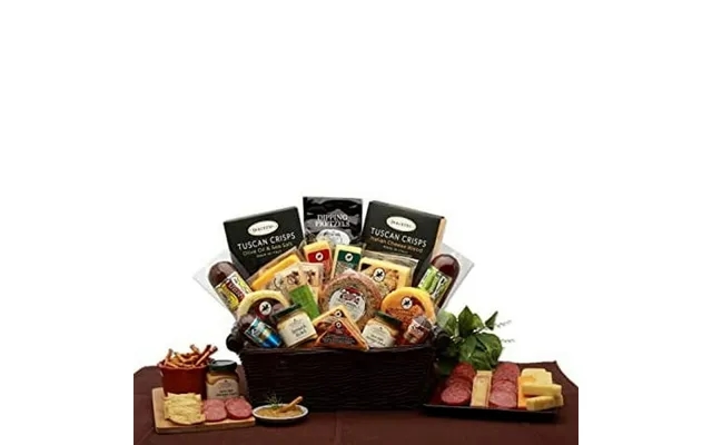 Italian Snacker Gourmet Meat And Cheese Gift Basket -sausage And Cheese Holiday Christmas All Occasion Gift Basket product image