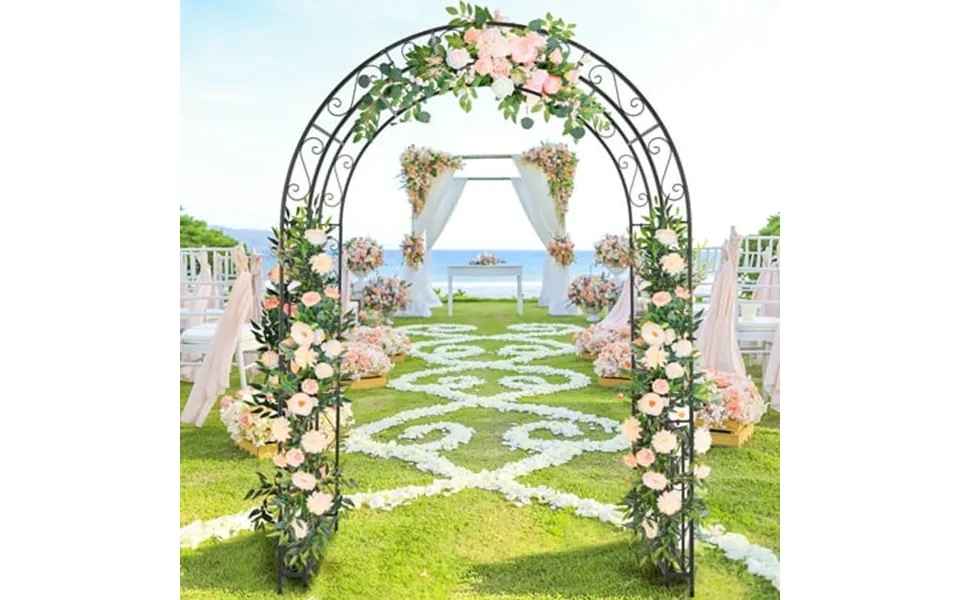 Itoproad 7ft Metal Garden Arch Arbor Archway For Climbing Plant Wedding Ceremony Party