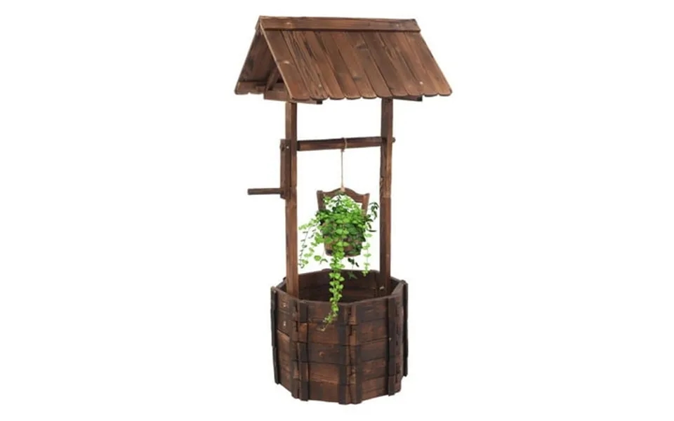 Itoproad Wooden Wishing Well Flower Pots And Buckets