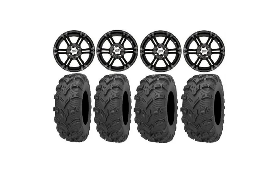 Itp Ss212 12 Wheels Black 27 Bear Claw Evo Tires Honda Rincon Yamaha Rhino Kawasaki Brute Force Suzuki Kingquad