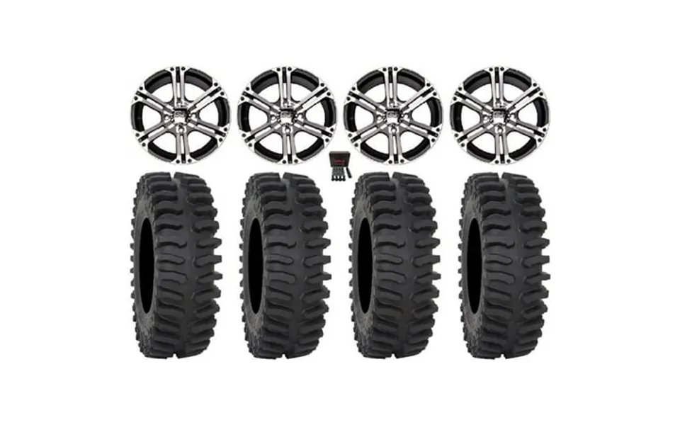 Itp Ss212 14 Wheels Machined 28 Xt400 Tires Honda Rincon Yamaha Rhino Kawasaki Brute Force Suzuki Kingquad