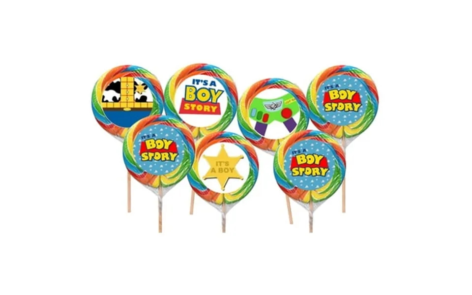 Its A Boy Story Swirl Pop- Baby Shower Lollipop-its A Boyl Story Carnival Sucker