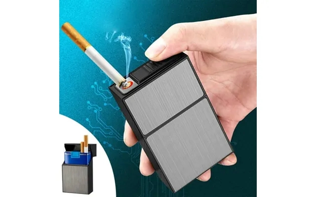 Iuyt6 Cigarettes Lighter Cigarettes Case Windproof Flameless Usb Rechargeable Lighter For Home Kitchen Cigarettes Lighte product image