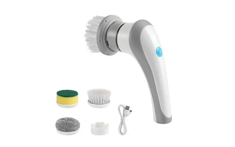 Iuyt6 Electric Rechargeable Cleaning Tools Grout Brush Electric Cleaning Brush With 3 Brush Heads Suitable For Bathroom