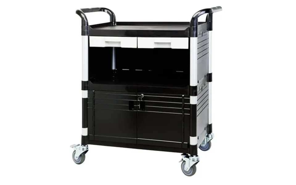 Jaboequip Commercial Heavy Duty Utility Cart Lockable Medical Cart Hospital Cart Lab Cart 606 Lbs Load For Lab Hospital