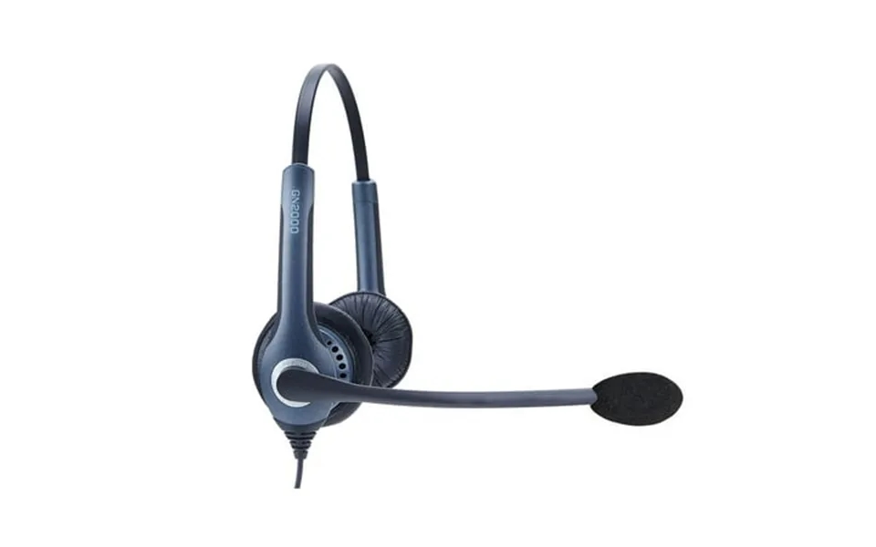 Jabra Gn2000 Quick Disconnect Qd Wired Duo Wideband Frequency Headset W Noise Canceling Mic Black - Frustration Free Pac