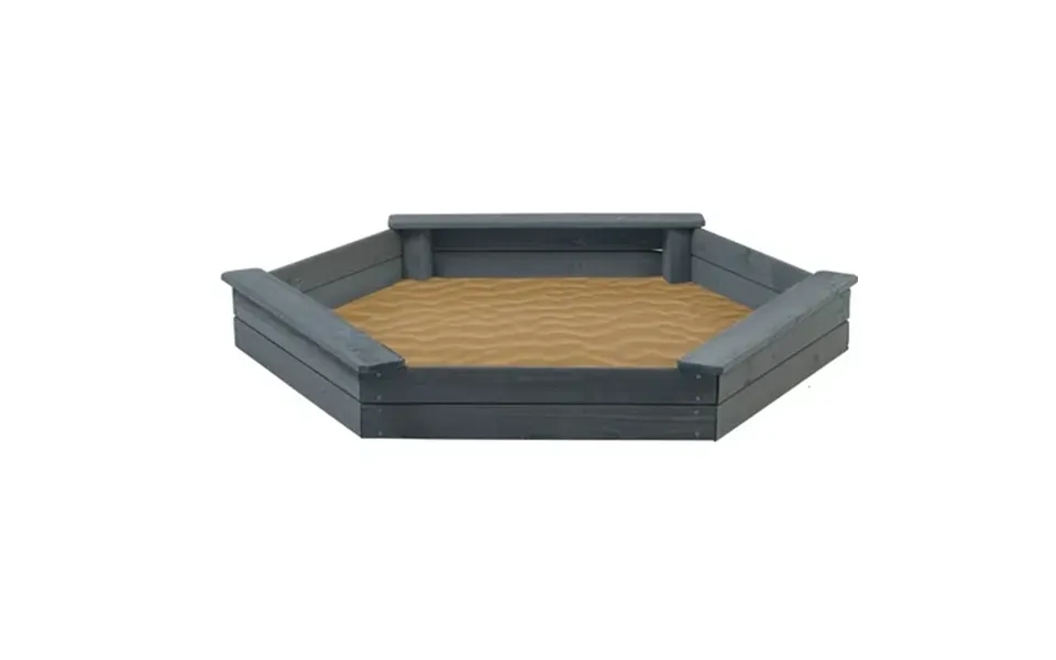 Jack & June Hexagonal Cedar Sand Box Playset Adorable Durable And Perfect For Imaginative Play