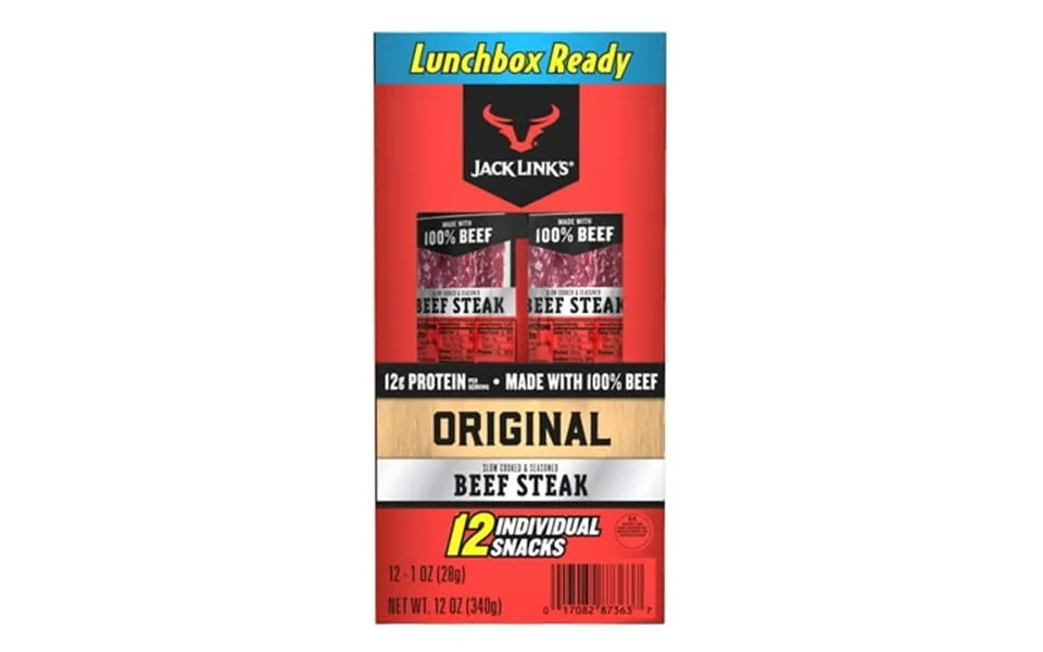 Jack Link S Beefitsc Steak Original - Protein Snacks Meat Snack With 12g Of Protein Made With 100% Beef Individually Wra